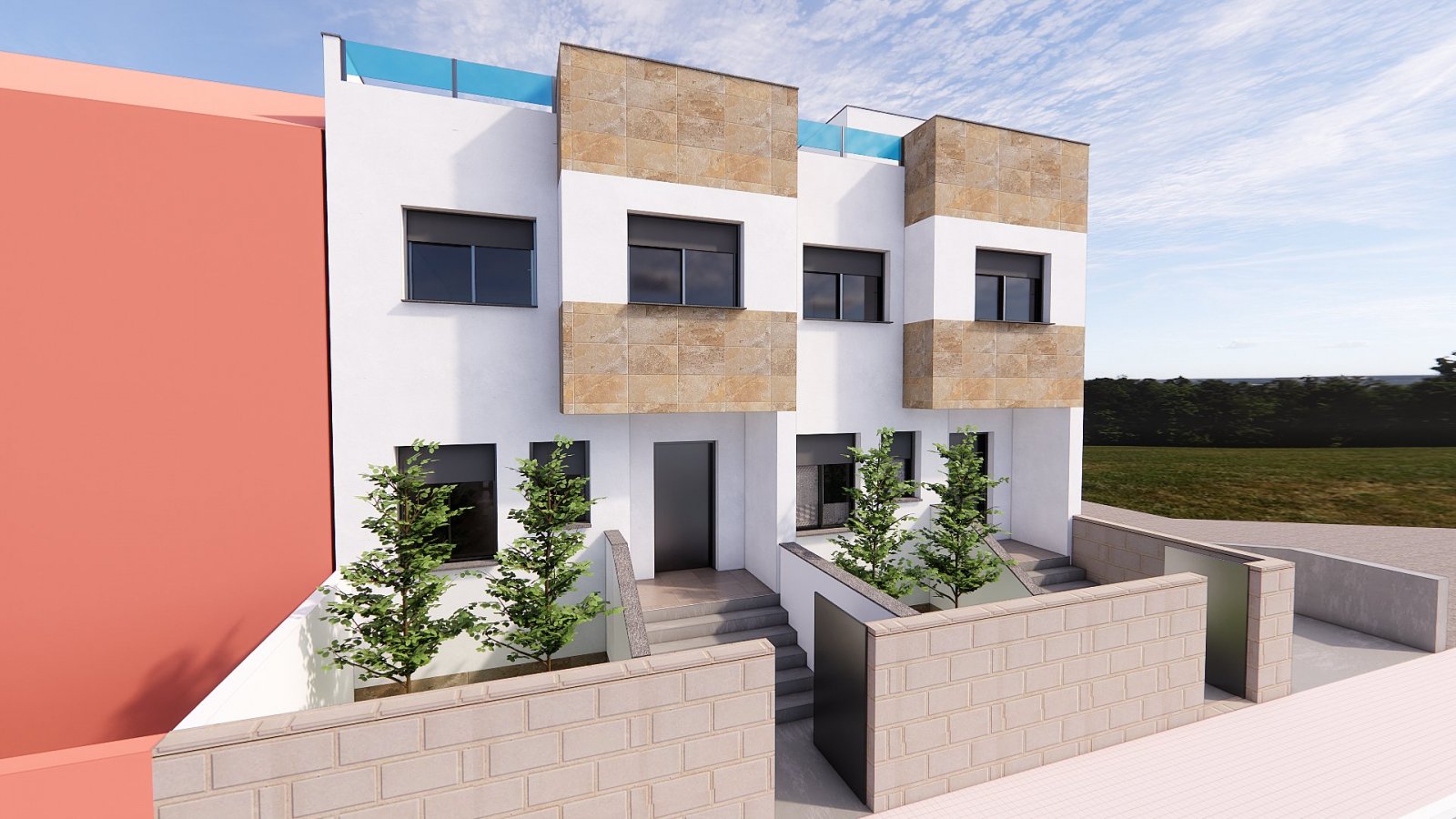 Bigastro: <p>Terraced villa provided with 3 Bedrooms and 3 Bathrooms, communal swimming pool and underground parking space. </p><p>This new duplex project in... 