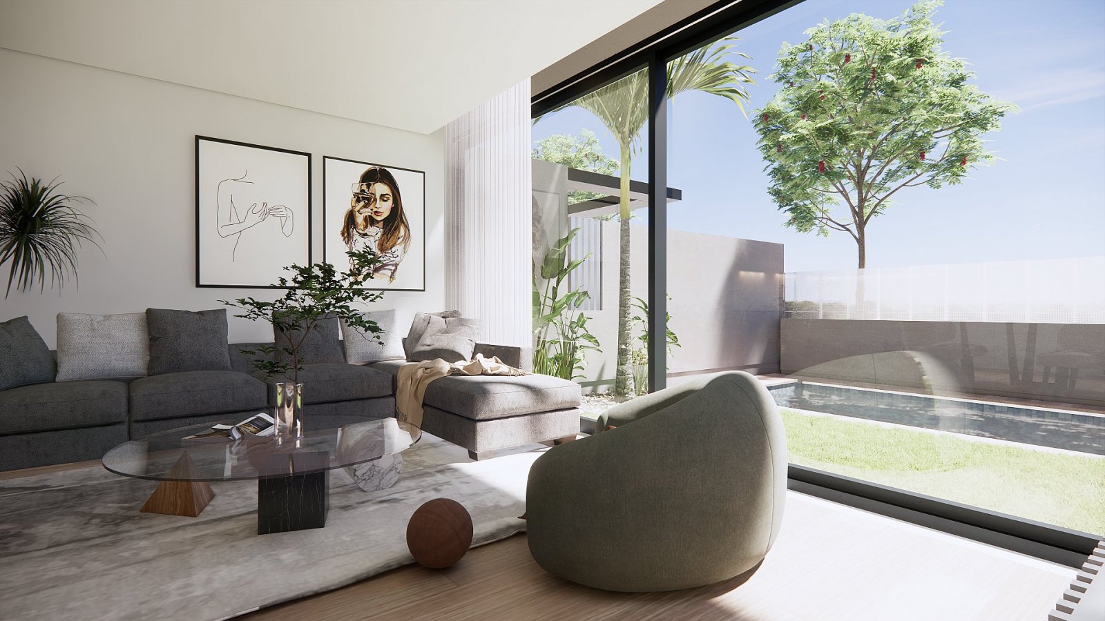 Luxuswohnen in exklusiven Villen mit Pool und Garten