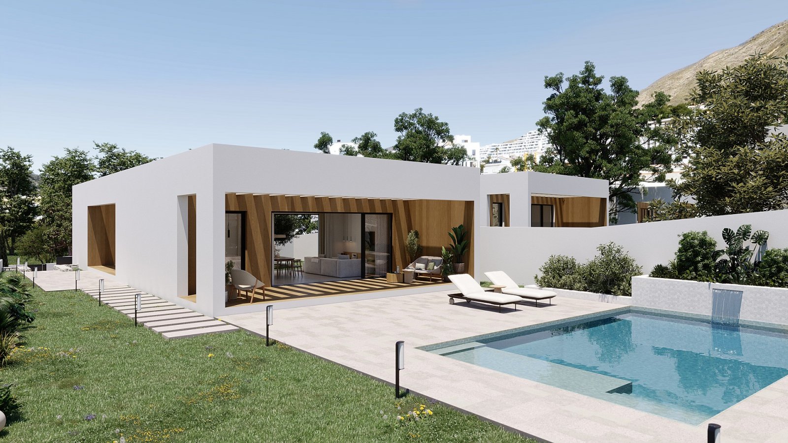 <p>Villa provided with 3 Bedrooms and 3 Bathrooms, private swimming pool and parking space on own plot. </p><p>Single-storey homes around a central...