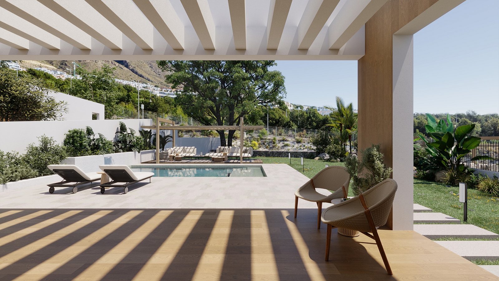 <p>Villa provided with 3 Bedrooms and 3 Bathrooms, private swimming pool and parking space on own plot. </p><p>Single-storey homes around a central...