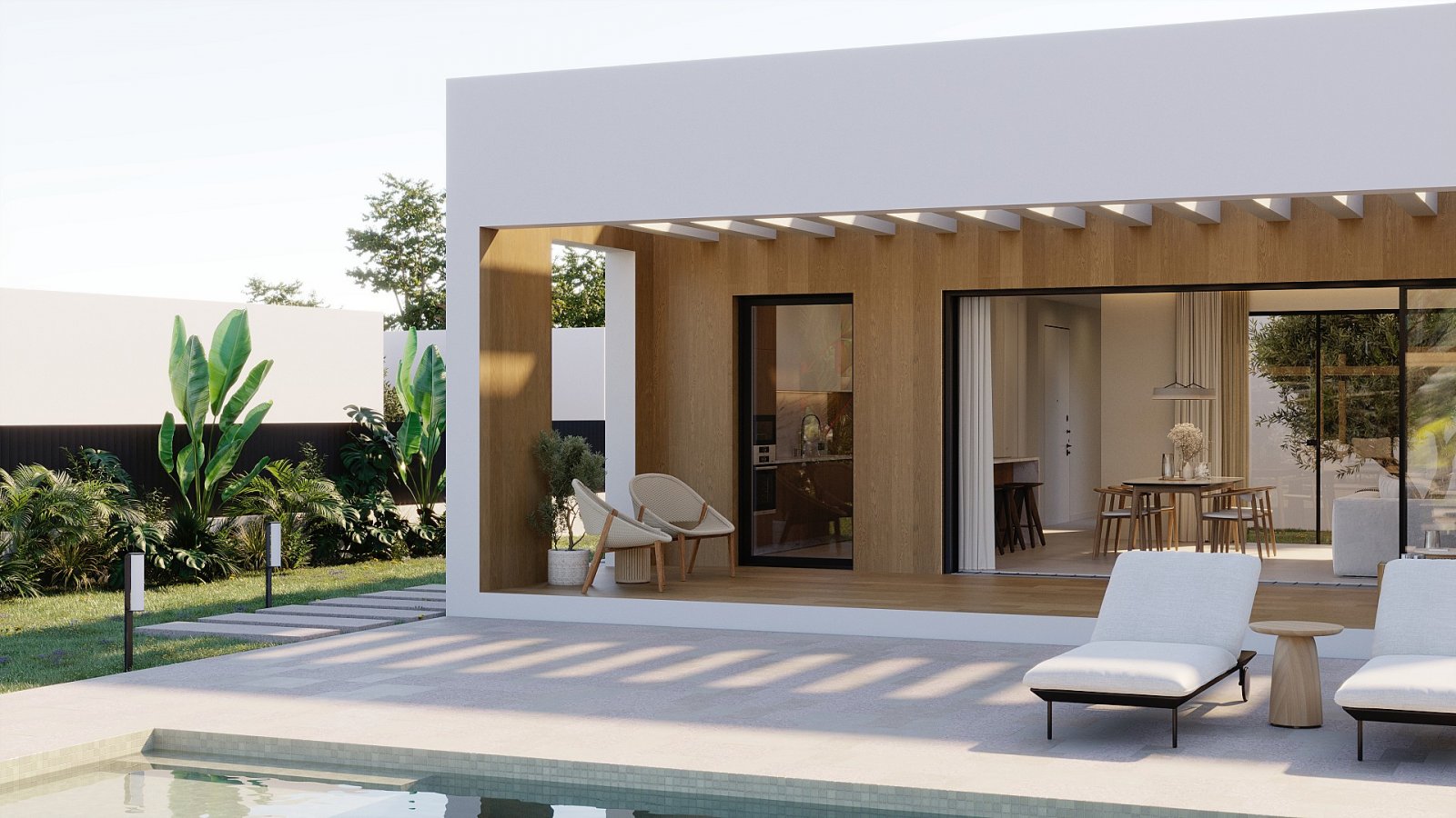 <p>Villa provided with 3 Bedrooms and 3 Bathrooms, private swimming pool and parking space on own plot. </p><p>Single-storey homes around a central...