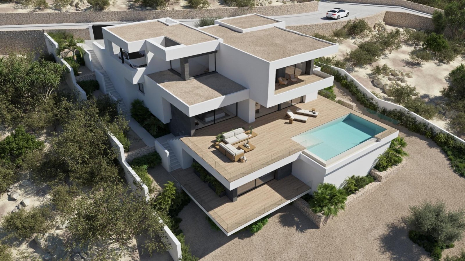<p>Villa provided with 3 Bedrooms and 4 Bathrooms, infinity swimming pool and underground garage with cellar. </p><p>This luxury villa with spectac...