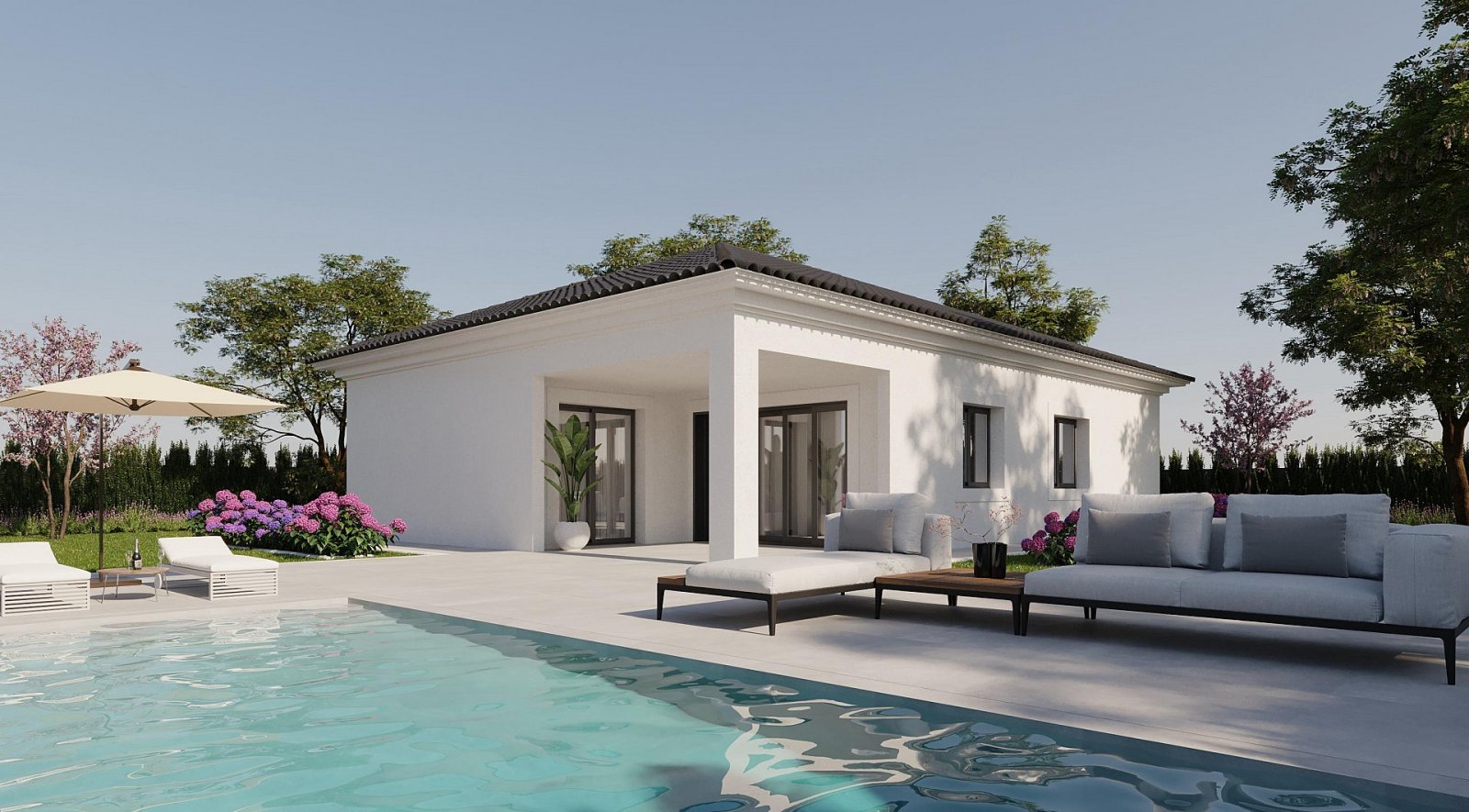 <p>Villa provided with 2 Bedrooms and 2 Bathrooms, private swimming pool and parking space on own plot. </p><p>New build Coliseo homes with 2 or 3 ...
