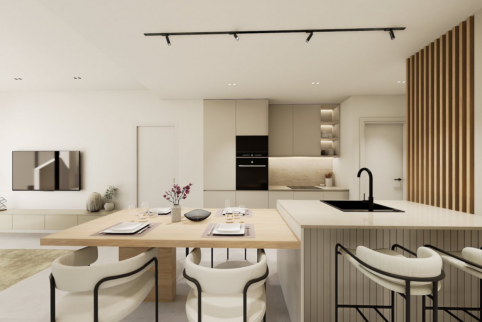 <p>Apartments - solarium provided with 3 Bedrooms and 2 Bathrooms, communal swimming pool and underground parking space with storage room. </p><p>T...