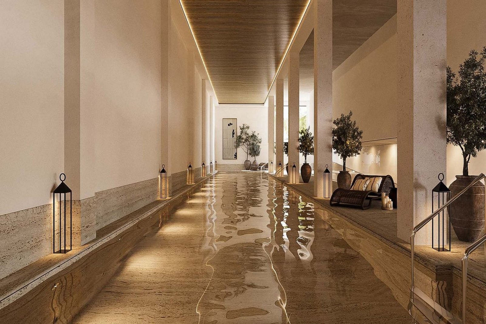 <p>Apartment with garden provided with 2 Bedrooms and 2 Bathrooms, inside & outside swimming pool and underground parking space with storage room. ...