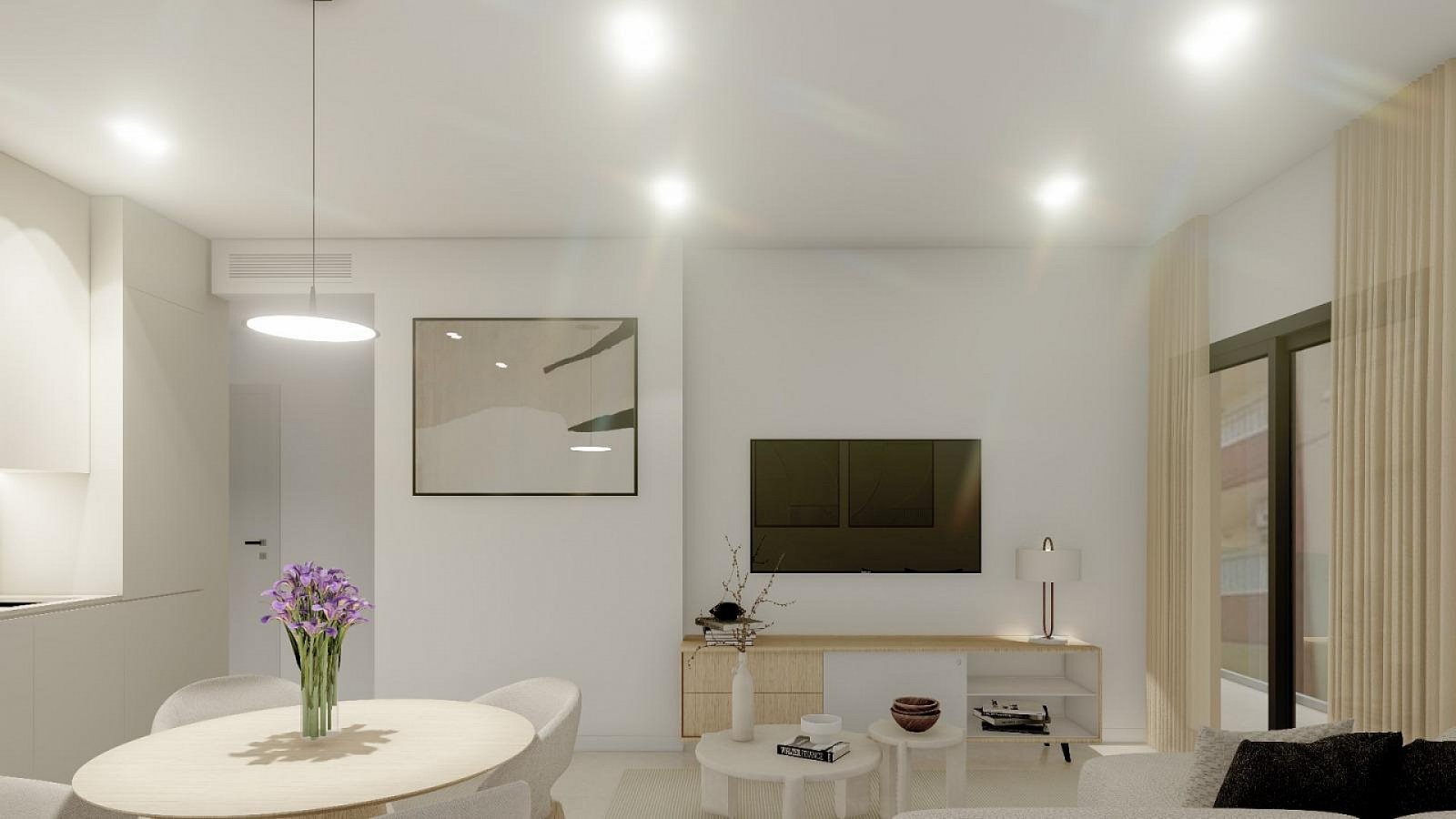 <p>Apartments - solarium provided with 1 Bedrooms and 1 Bathrooms, no swimming pool and ample parking space around the project.. </p><p>Guardamar d...