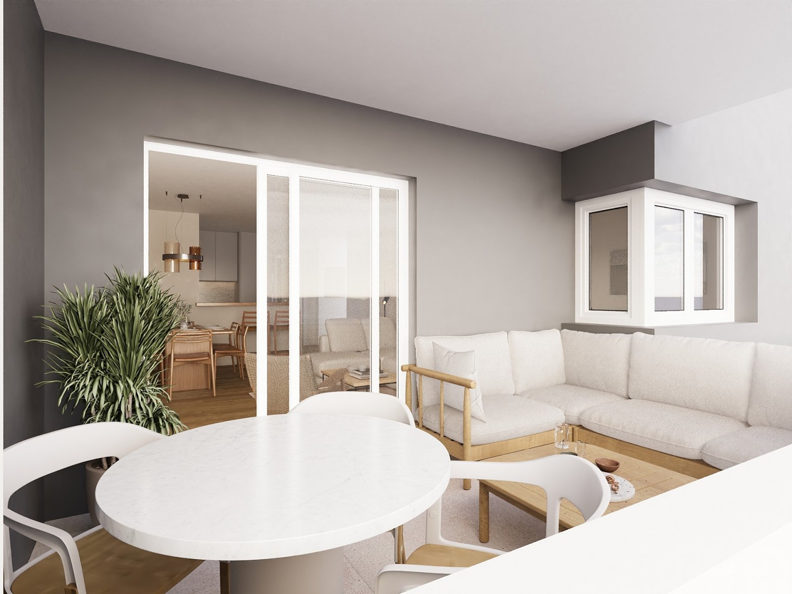 <p>Apartment with terrace provided with 3 Bedrooms and 2 Bathrooms, communal swimming pool and optional underground parking & storage room. </p><p>...