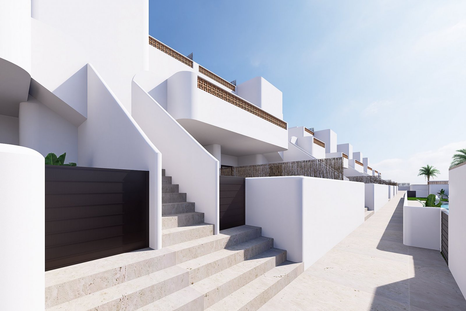 <p>Apartments - solarium provided with 3 Bedrooms and 2 Bathrooms, communal swimming pool and parking space on own plot. </p><p>Ibiza style apartme...