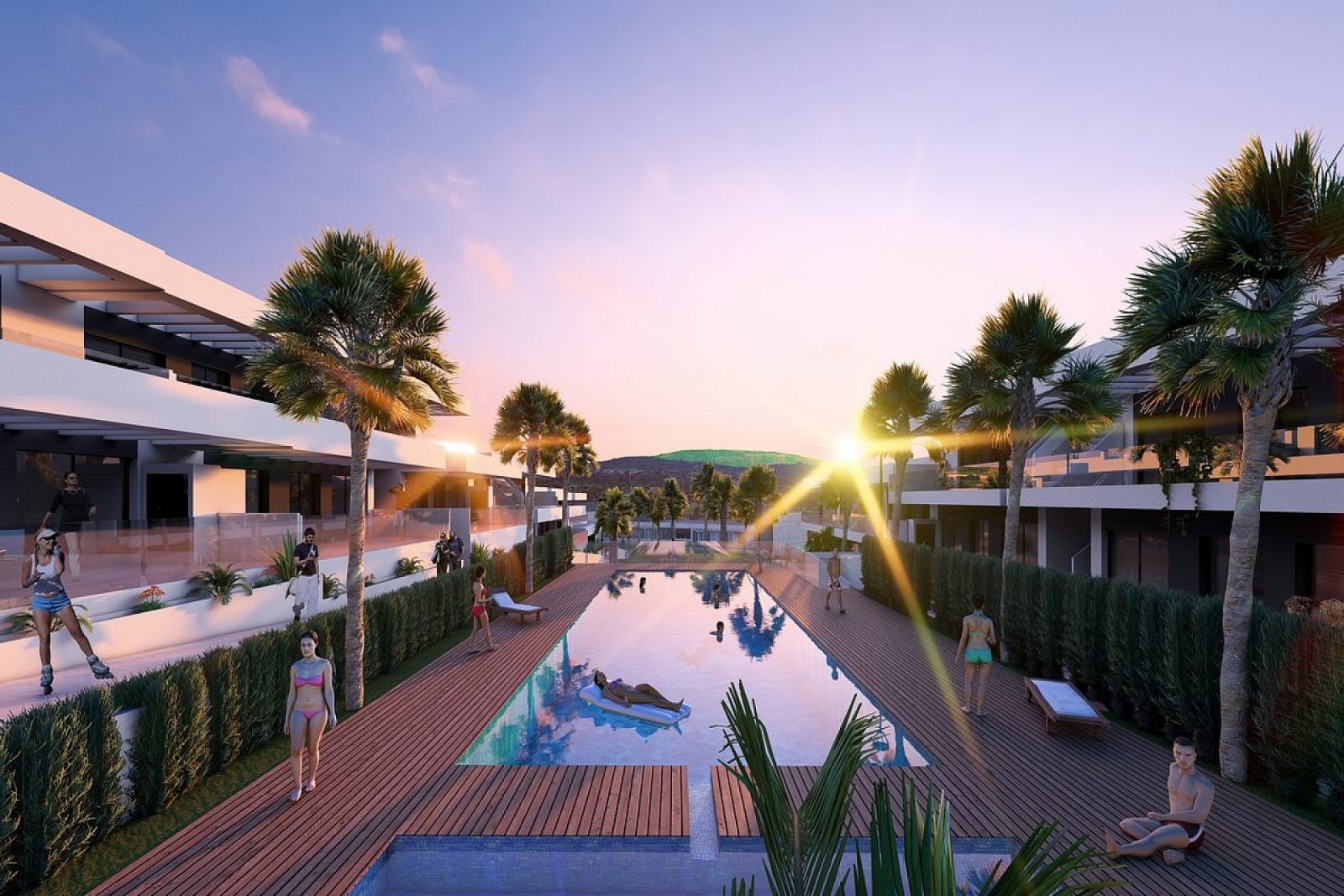 <p>Apartment with garden provided with 2 Bedrooms and 2 Bathrooms, communal swimming pool and parking spot. </p>