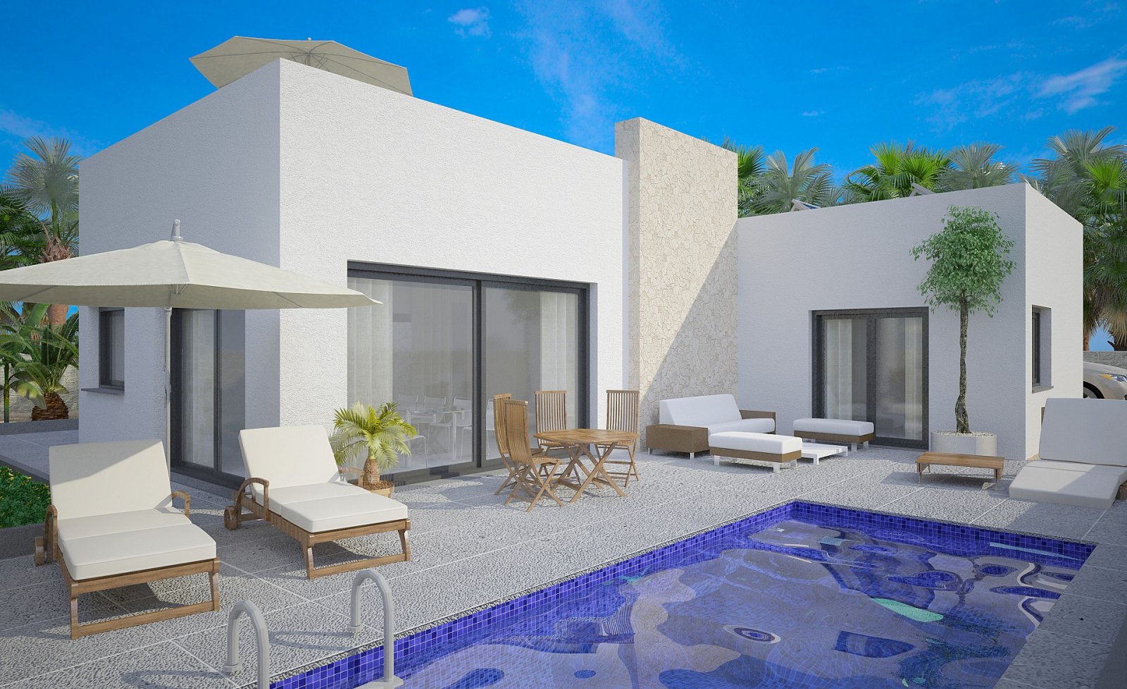 <p>Villa provided with 3 Bedrooms and 2 Bathrooms, private swimming pool and parking space on own plot. </p>
