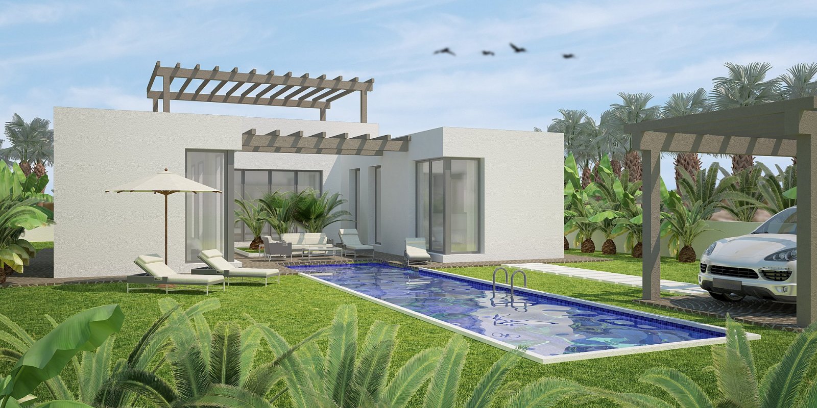 <p>Villa provided with 3 Bedrooms and 2 Bathrooms, private swimming pool and multiple parking spaces. </p>