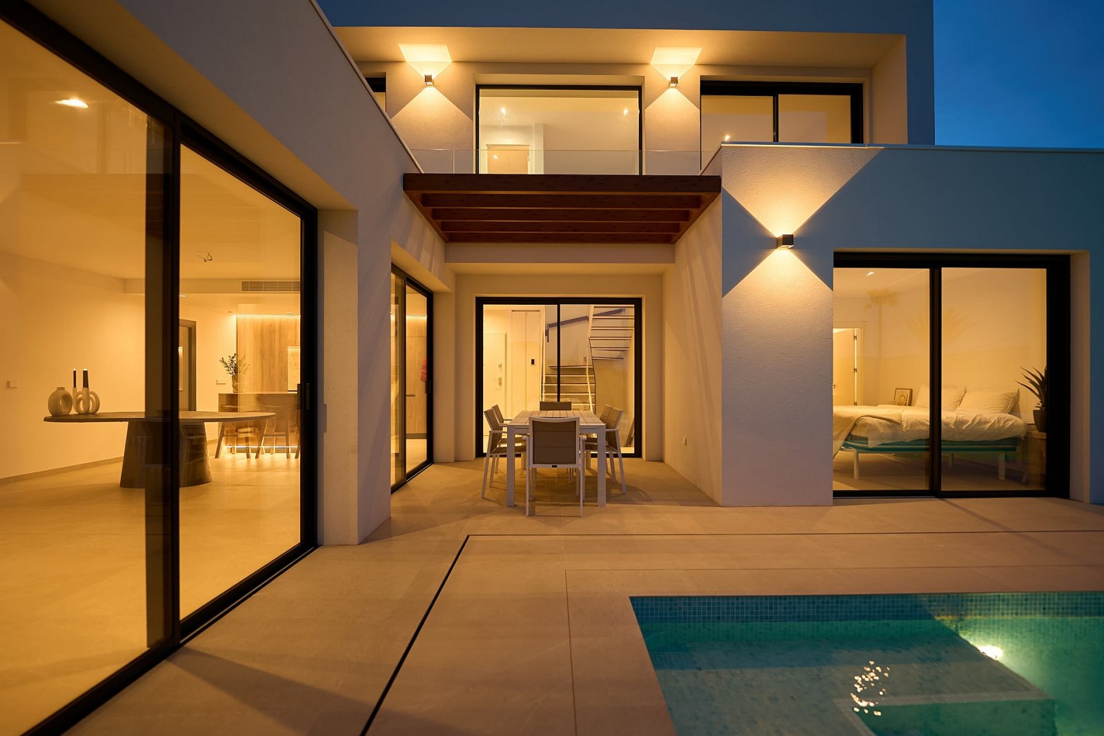 <p>Villa provided with 3 Bedrooms and 2 Bathrooms, private swimming pool and multiple parking spaces. </p><p>The villas are designed with wooden st...