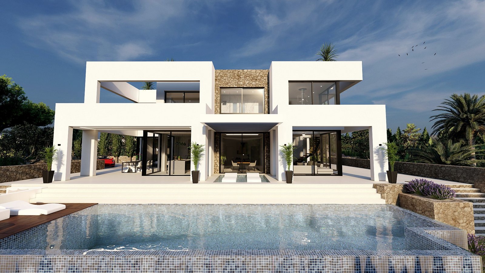 <p>Villa provided with 4 Bedrooms and 4 Bathrooms, infinity swimming pool and parking space on own plot. </p><p>Luxury new build villa with a 13x4....