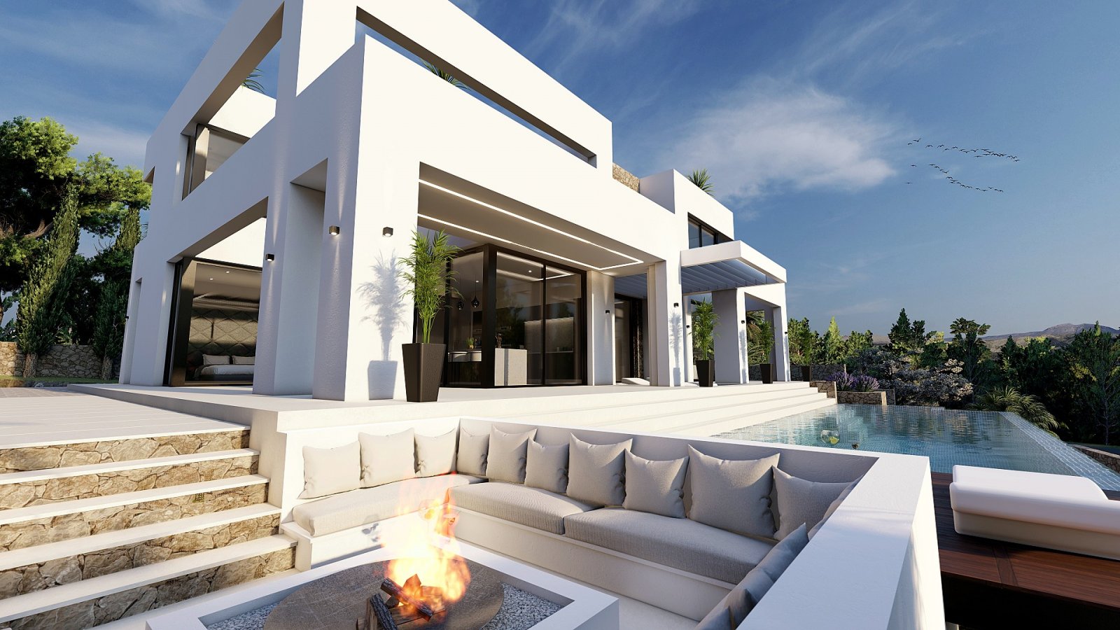 <p>Villa provided with 4 Bedrooms and 4 Bathrooms, infinity swimming pool and parking space on own plot. </p><p>Luxury new build villa with a 13x4....