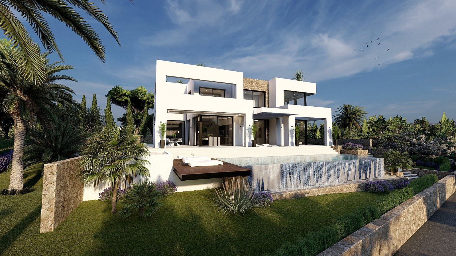 <p>Villa provided with 4 Bedrooms and 4 Bathrooms, infinity swimming pool and parking space on own plot. </p><p>Luxury new build villa with a 13x4....