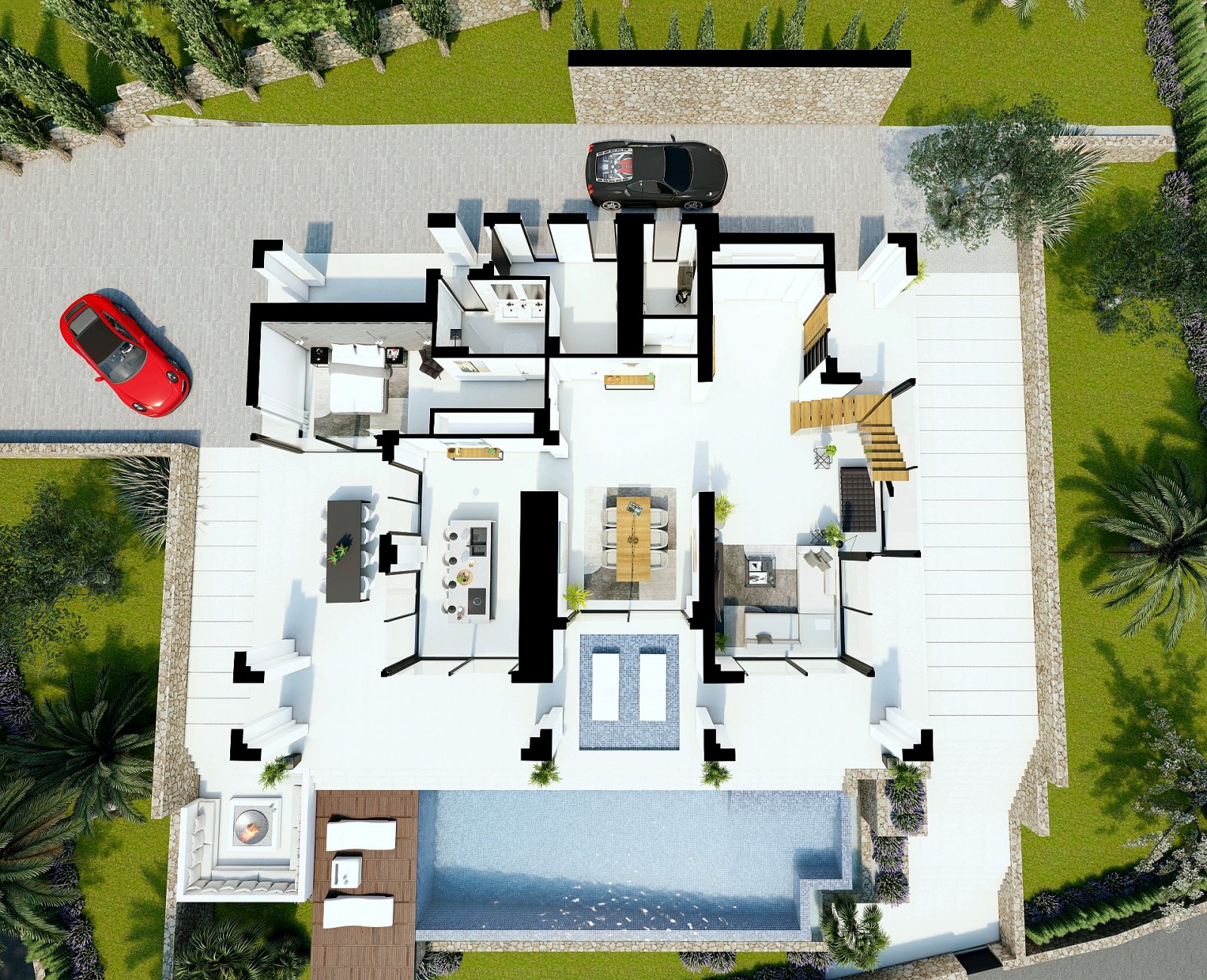 <p>Villa provided with 4 Bedrooms and 4 Bathrooms, infinity swimming pool and parking space on own plot. </p><p>Luxury new build villa with a 13x4....