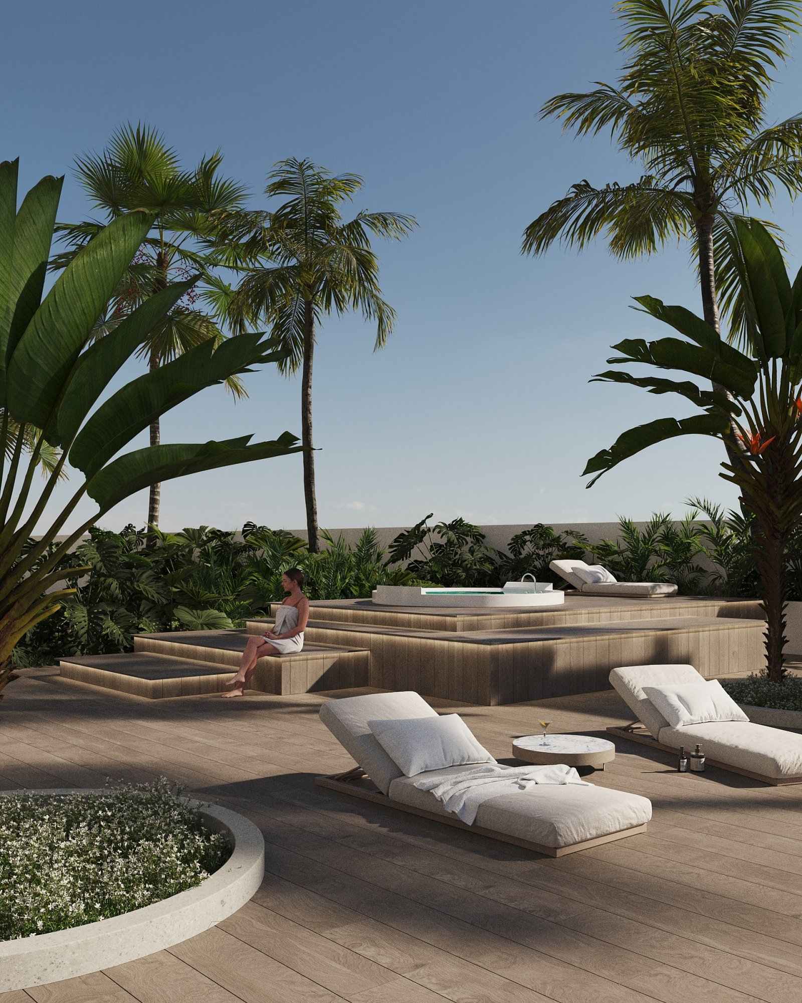 Attraktive Wohnung mit Pool und Tiefgaragenplatz