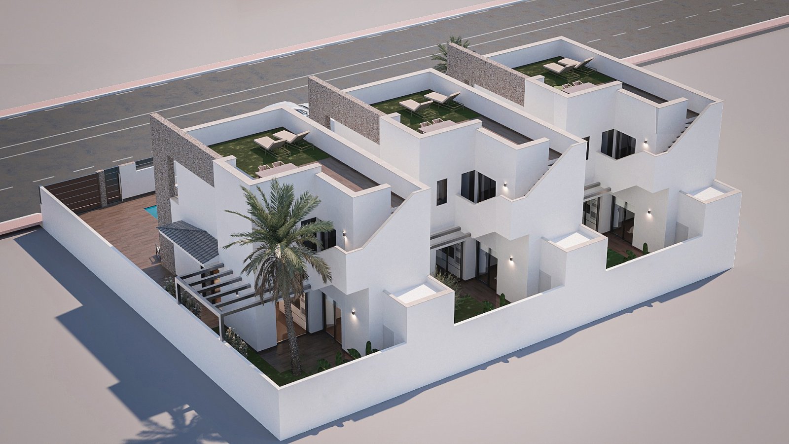 <p>Villa provided with 3 Bedrooms and 3 Bathrooms, private swimming pool and parking space on own plot. </p><p>Exclusive residence with only 3 vill...