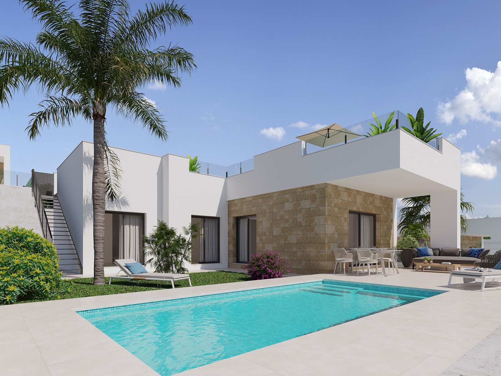 <p>Villa provided with 3 Bedrooms and 3 Bathrooms, private swimming pool and parking space on own plot. </p><p>36 detached villas with panoramic se...