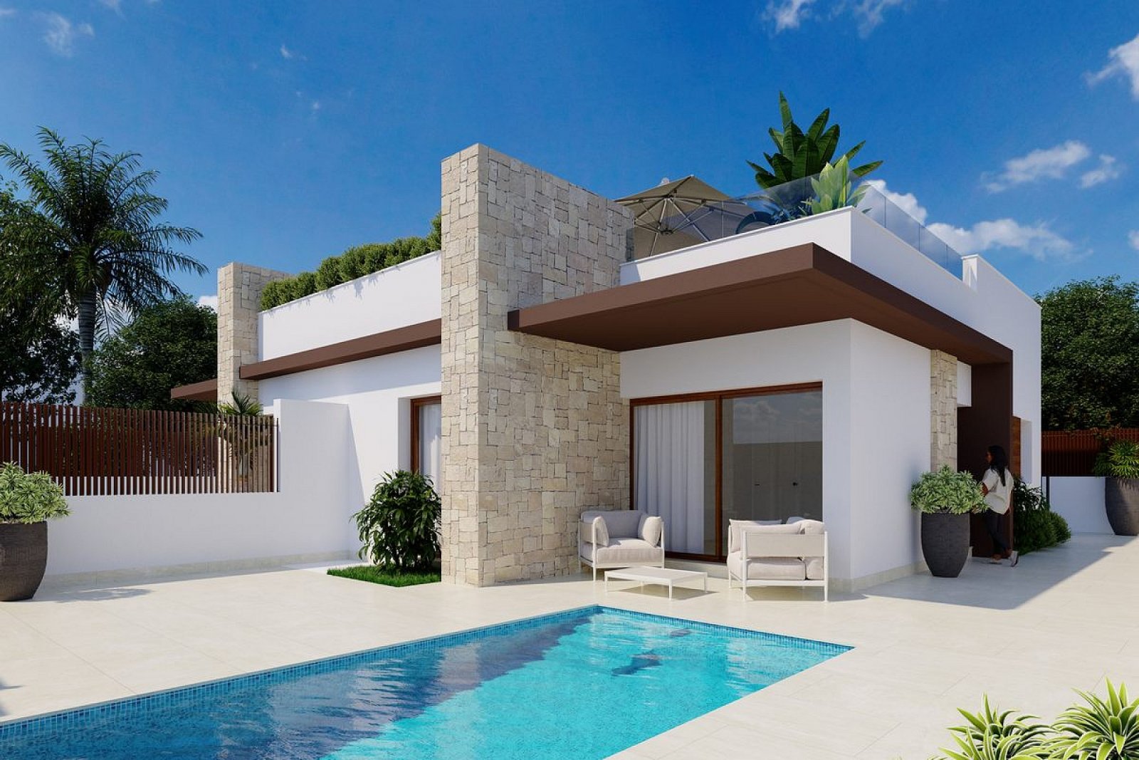 <p>Villa provided with 2 Bedrooms and 2 Bathrooms, private swimming pool and parking space on own plot. </p>