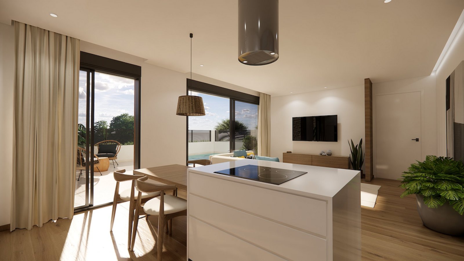 <p>Terraced villa provided with 3 Bedrooms and 3 Bathrooms, private swimming pool and parking space on own plot. </p><p>Small-scale complex with 8 ...