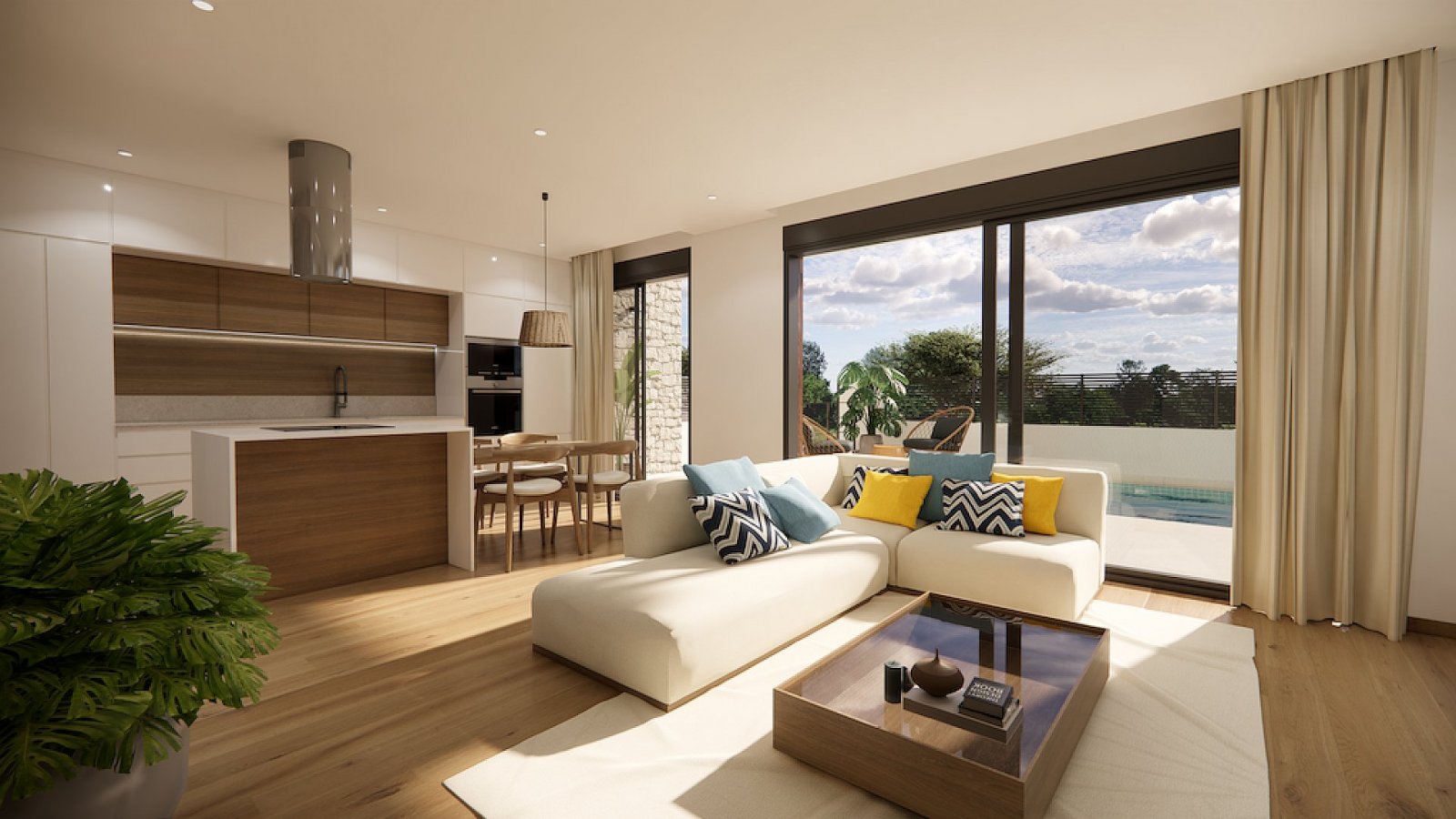 <p>Terraced villa provided with 3 Bedrooms and 3 Bathrooms, private swimming pool and parking space on own plot. </p><p>Small-scale complex with 8 ...