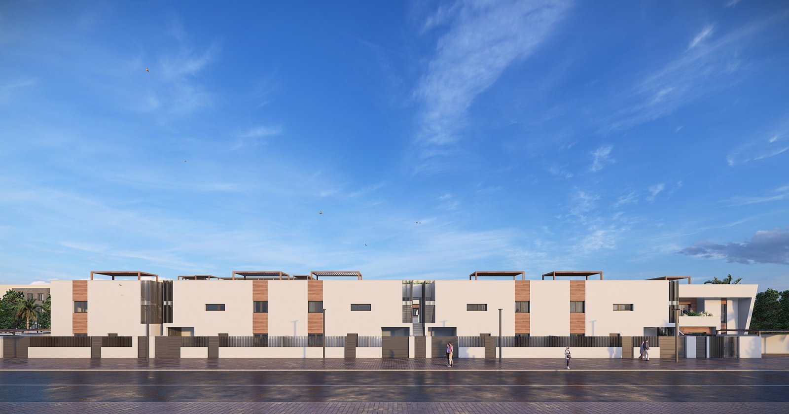 Moderne Golf-Bungalows mit Garten oder Solarium