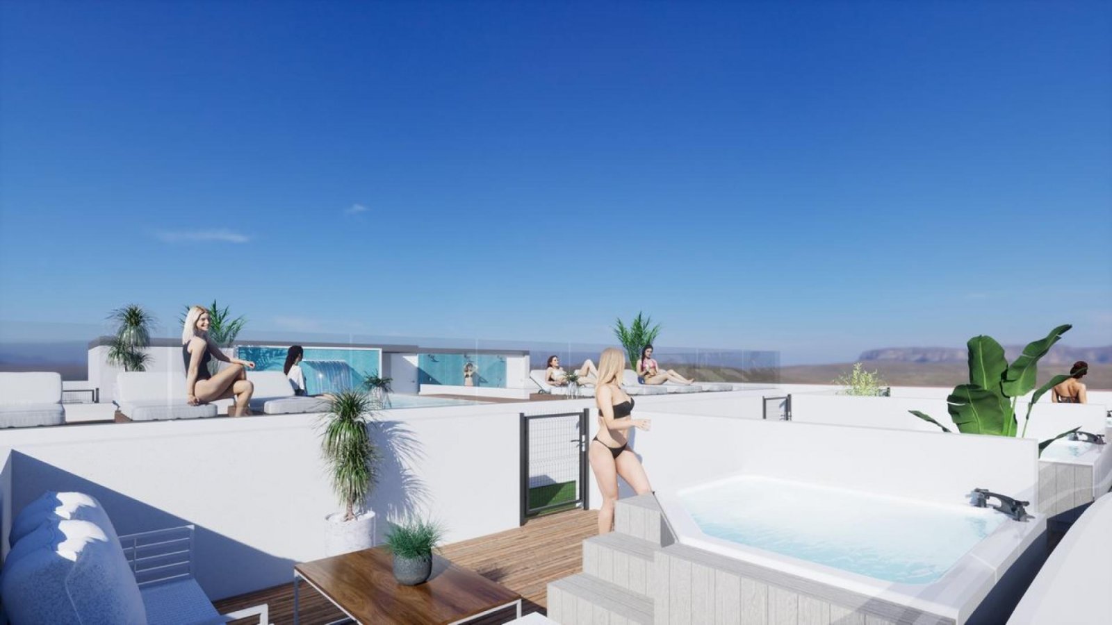 <p>Apartment with terrace provided with 2 Bedrooms and 2 Bathrooms, communal swimming pool and private garage. </p><p>Complex with a total of 34 ap...