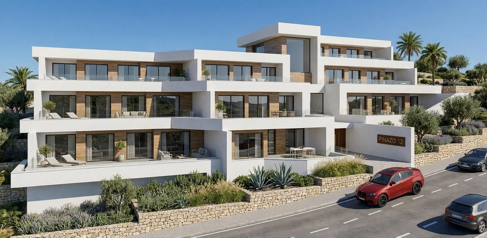 Benitachell - Cumbre del Sol: Moderne Apartments mit Garten, Pool & Meerblick 