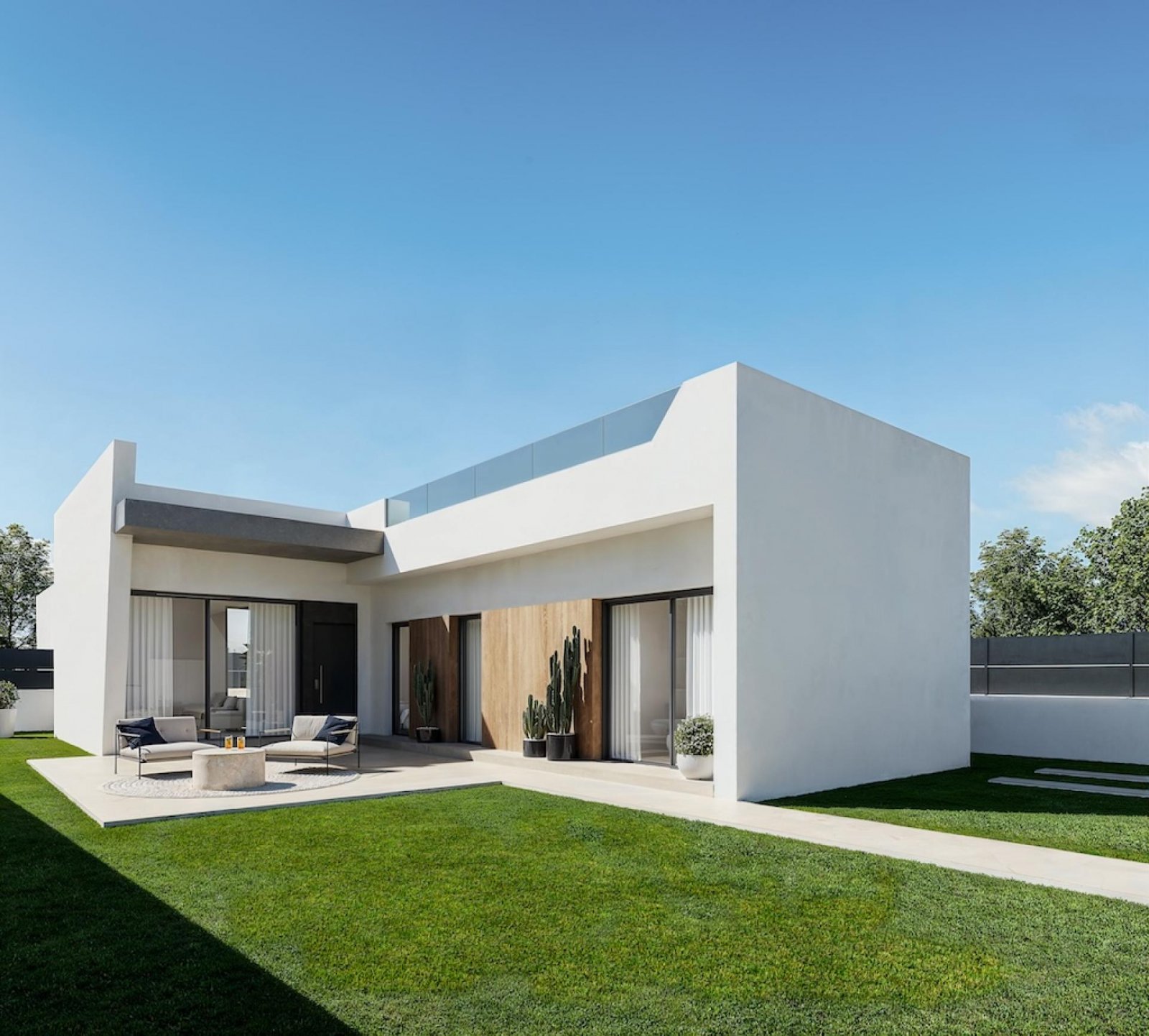 Moderne Bungalow-Villa mit Pooloption