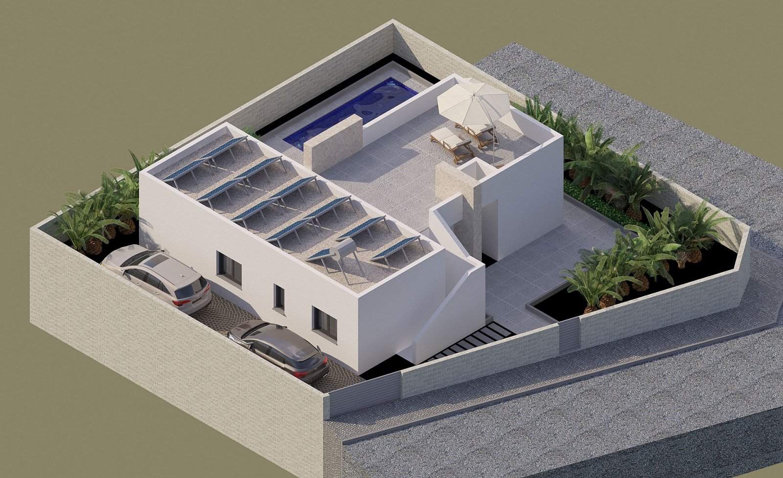 <p>Villa provided with 3 Bedrooms and 2 Bathrooms, private swimming pool and parking space on own plot. </p>