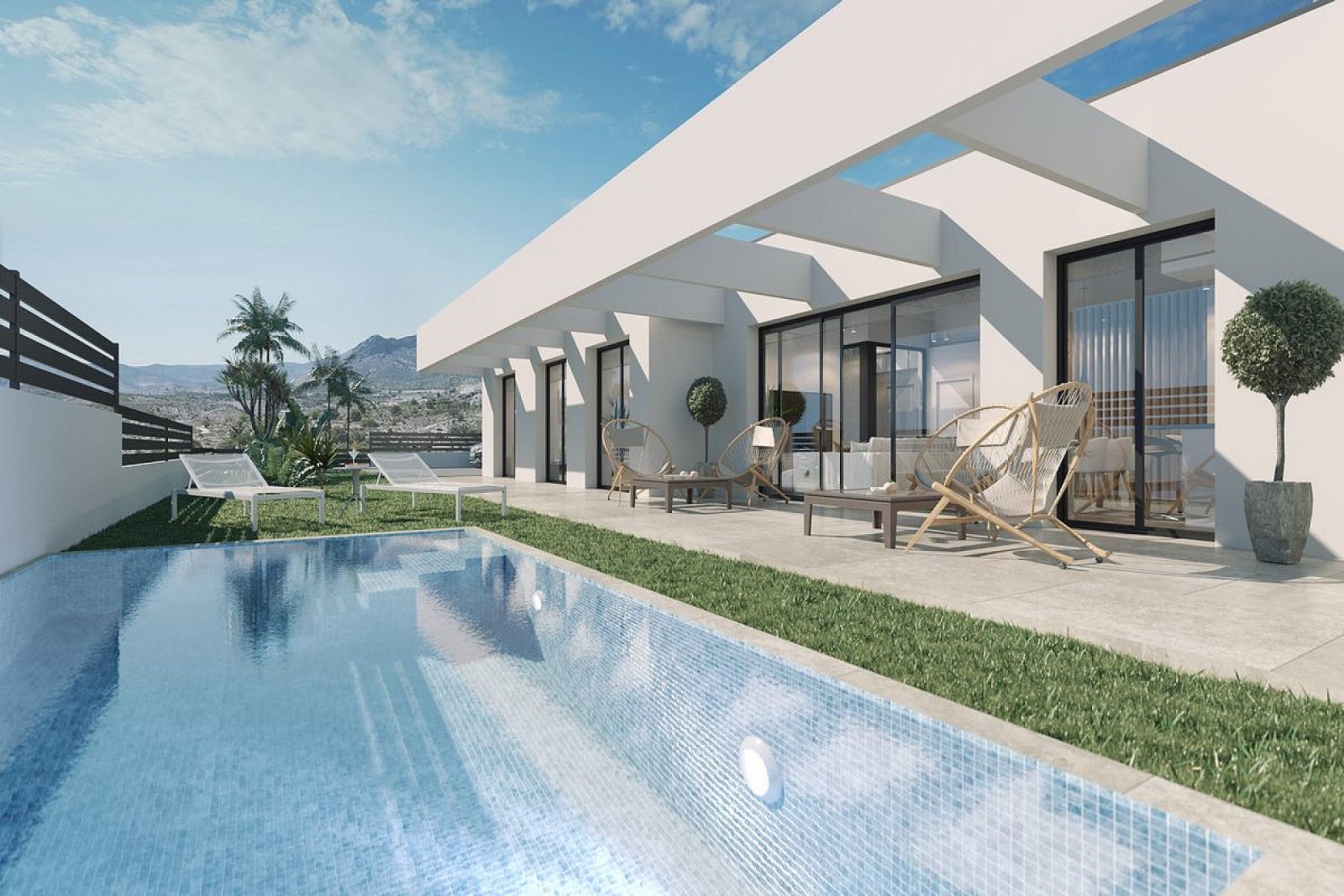 Finestrat: <p>Villa provided with 3 Bedrooms and 3 Bathrooms, private swimming pool and private garage. </p> 