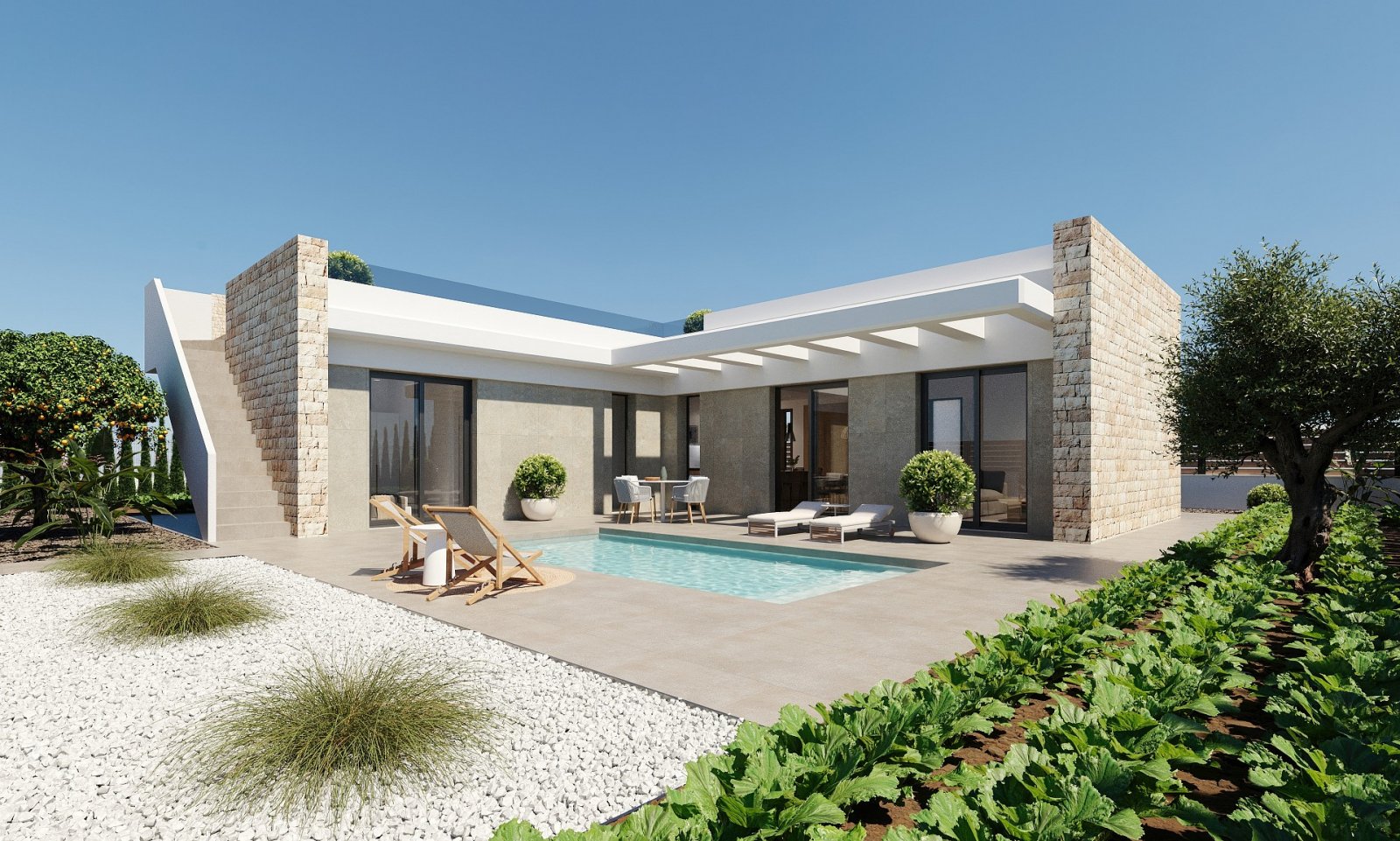 <p>Villa provided with 3 Bedrooms and 2 Bathrooms, private swimming pool and parking space on own plot. </p><p>Designed to provide an exceptional l...
