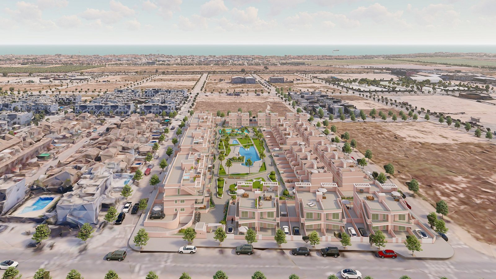 <p>Terraced villa provided with 3 Bedrooms and 2 Bathrooms, communal swimming pool and underground parking space. </p>
