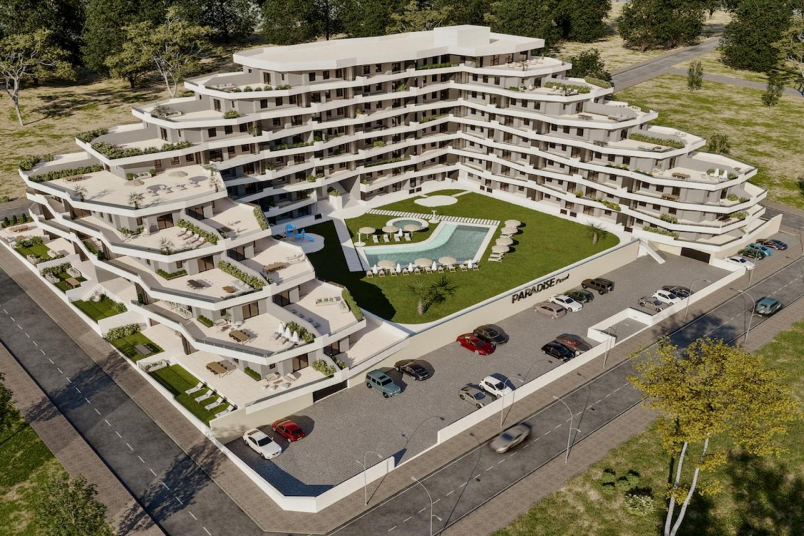 Komfortables Apartment mit Terrasse, Pool und Parkplatz