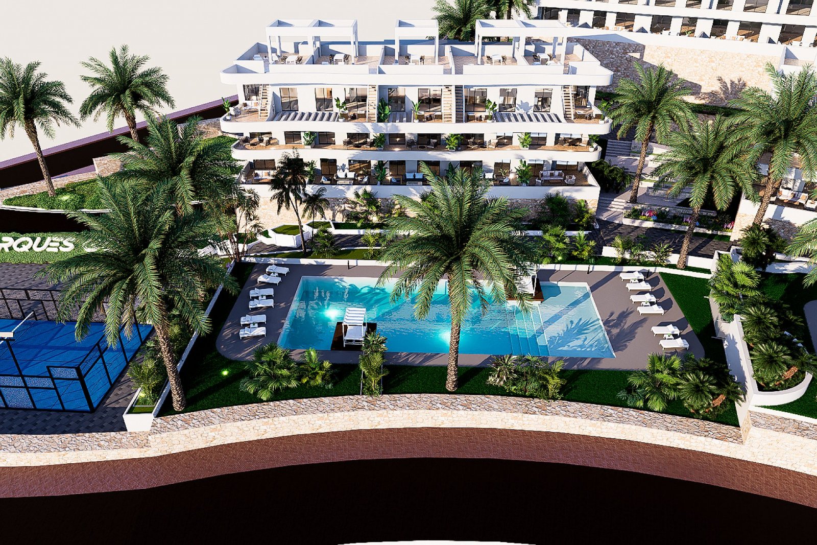 <p>Apartment with terrace provided with 2 Bedrooms and 2 Bathrooms, communal swimming pool and optional underground parking space. </p><p>Discover ...