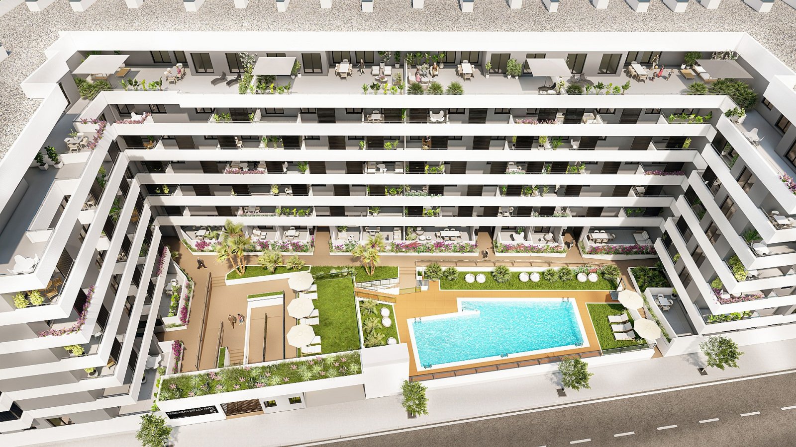 <p>Apartment with terrace provided with 3 Bedrooms and 2 Bathrooms, communal swimming pool and optional underground parking & storage room. </p><p>...