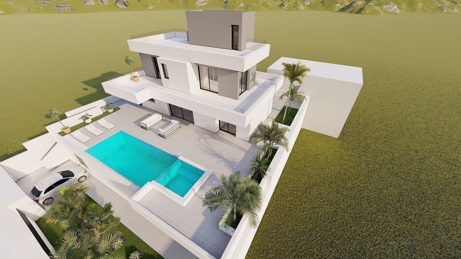 <p>Villa provided with 3 Bedrooms and 3 Bathrooms, private swimming pool and parking space on own plot. </p>