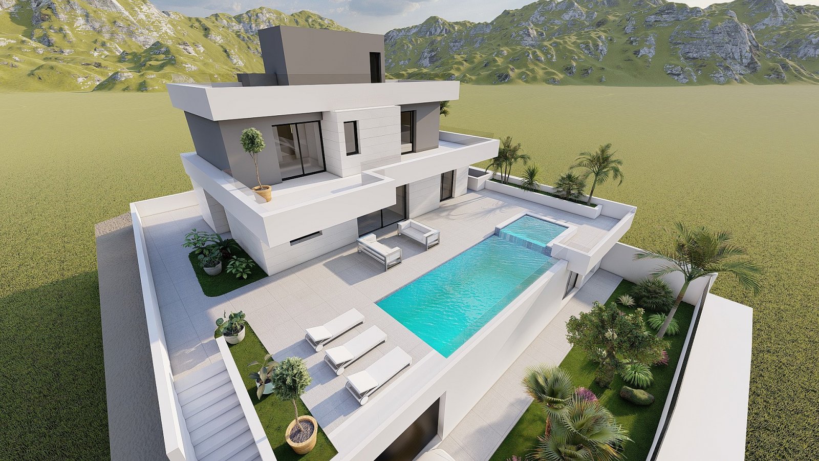 <p>Villa provided with 3 Bedrooms and 3 Bathrooms, private swimming pool and parking space on own plot. </p>