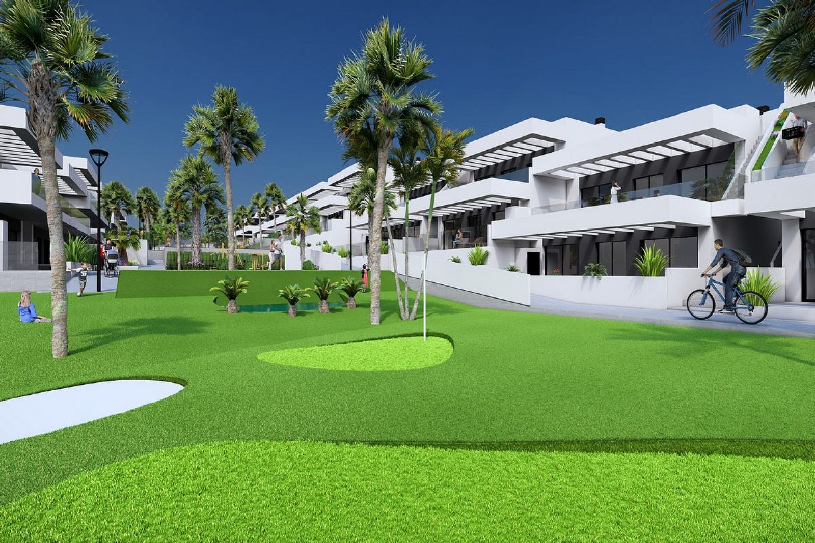 <p>Apartment with garden provided with 2 Bedrooms and 2 Bathrooms, communal swimming pool and parking spot. </p>