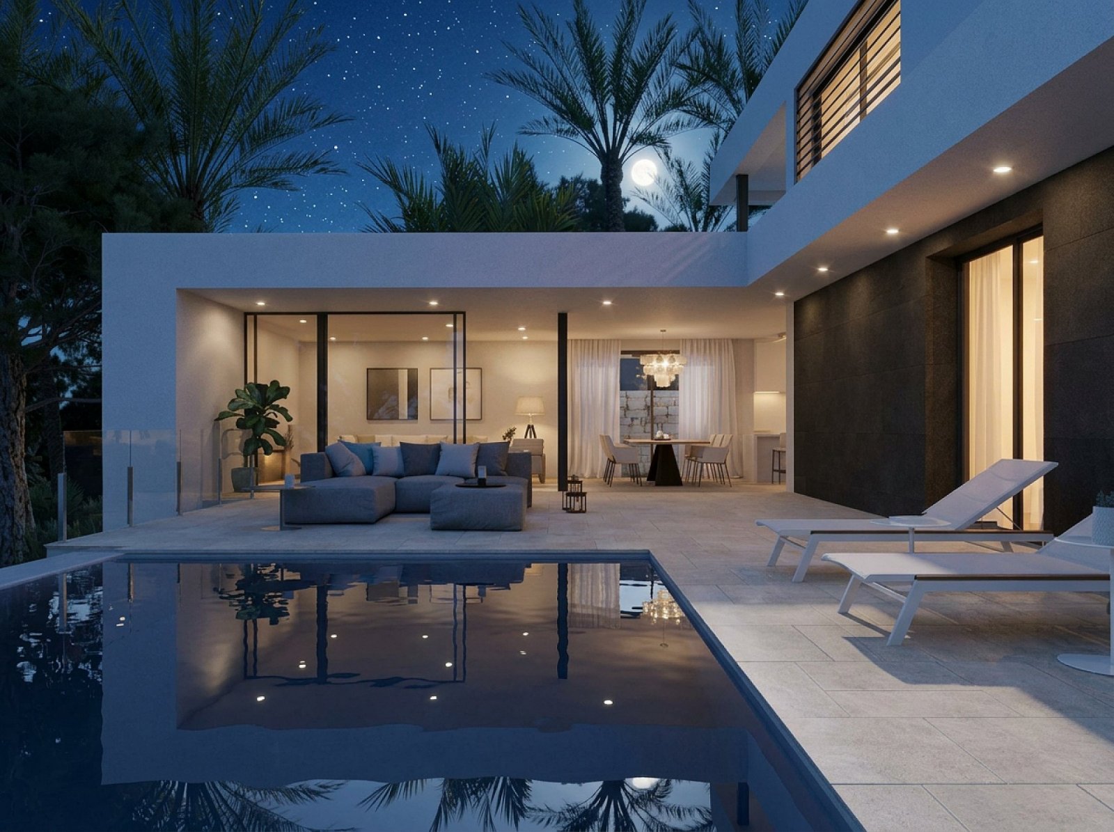 Moderne Villa mit Infinity-Pool und Meerblick