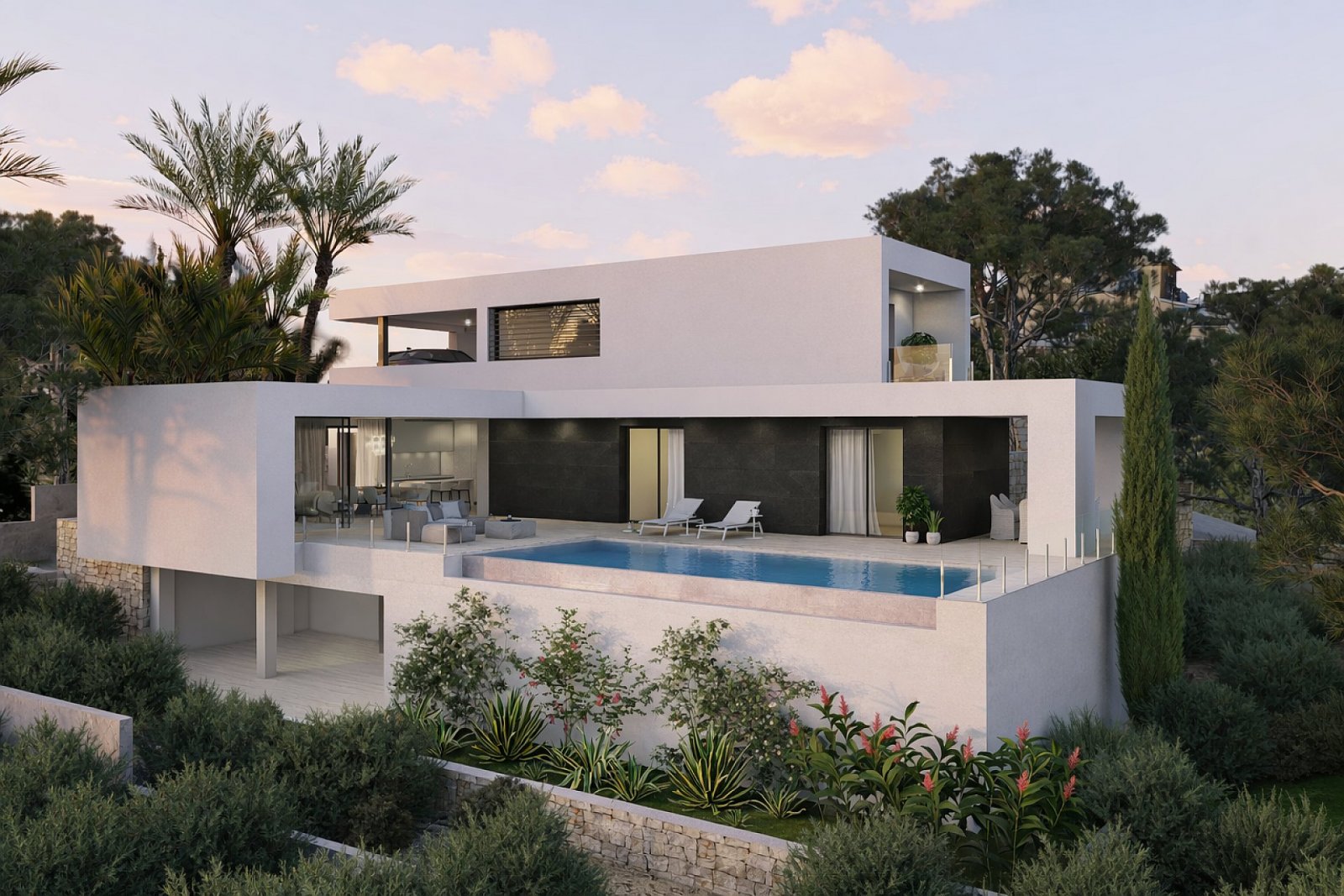Moderne Villa mit Infinity-Pool und Meerblick