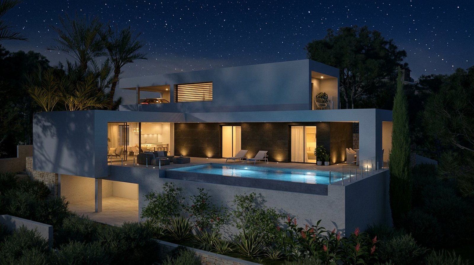 Moderne Villa mit Infinity-Pool und Meerblick