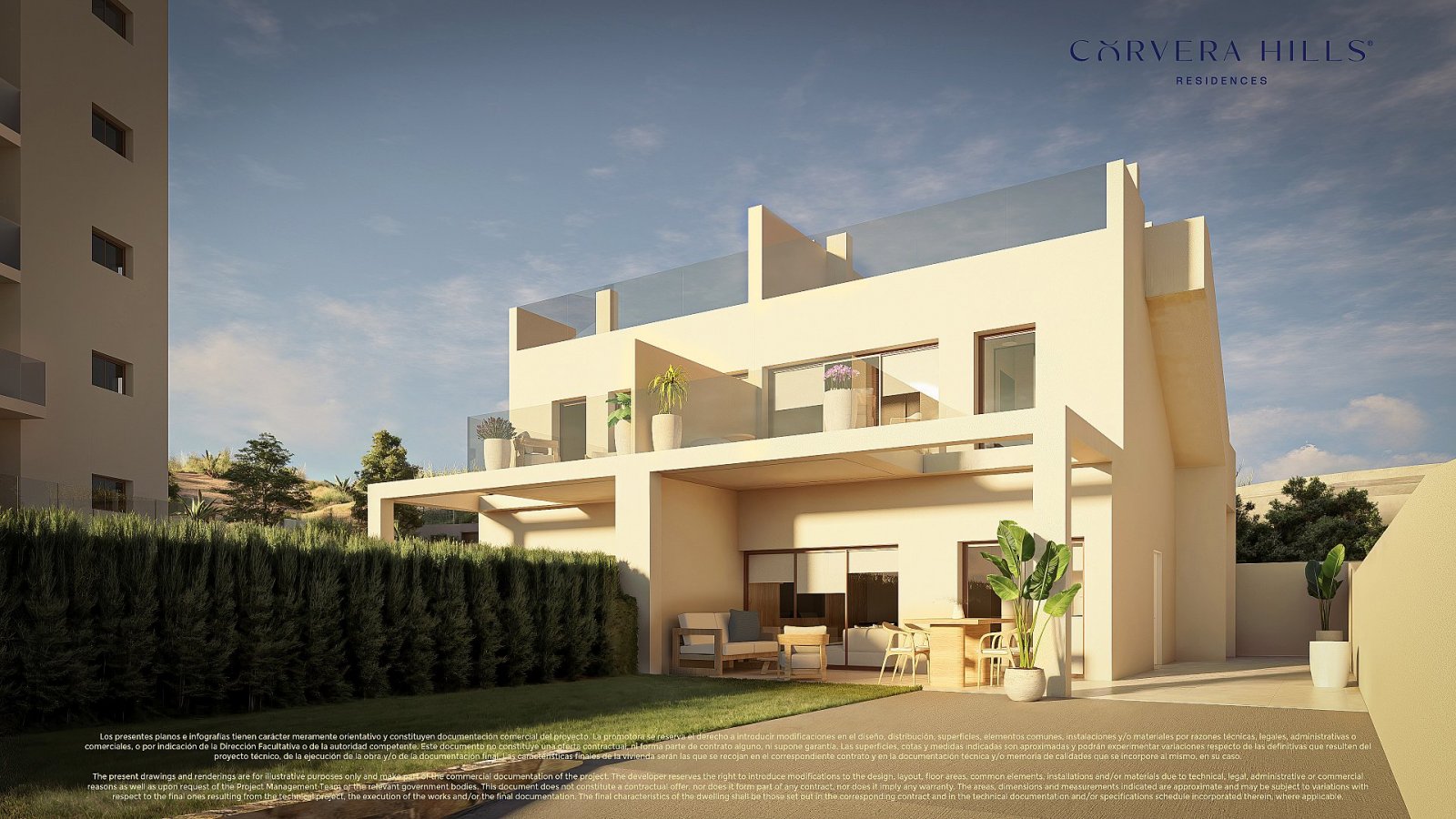 <p>Terraced villa provided with 3 Bedrooms and 3 Bathrooms, communal swimming pool and parking spot. </p><p>Discover exclusive living in Corvera Hi...