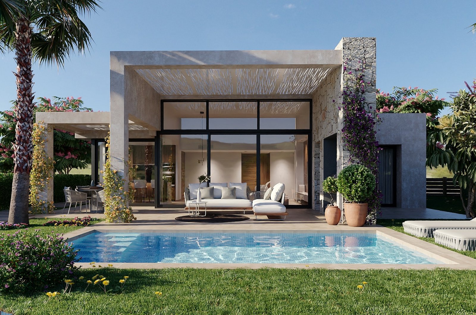 <p>Villa provided with 3 Bedrooms and 2 Bathrooms, communal swimming pool and underground parking space. </p><p>This contemporary detached villa ef...