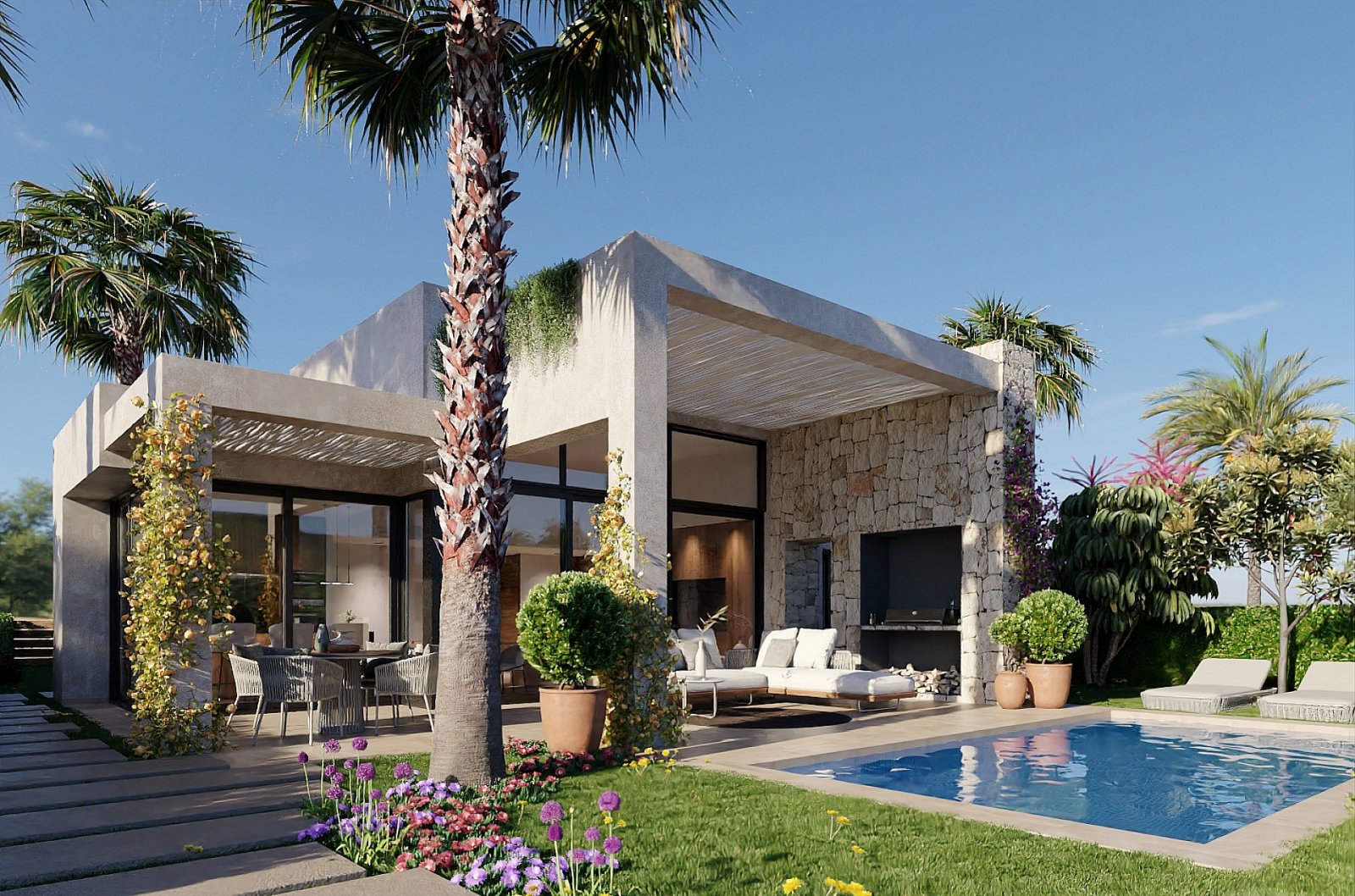 <p>Villa provided with 3 Bedrooms and 2 Bathrooms, communal swimming pool and underground parking space. </p><p>This contemporary detached villa ef...