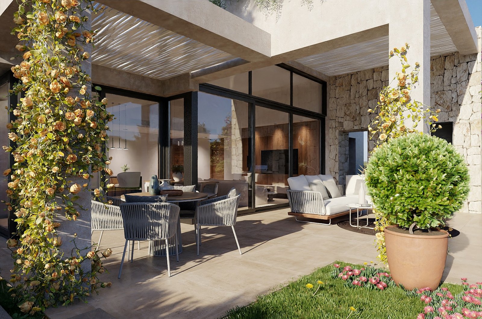 <p>Villa provided with 3 Bedrooms and 2 Bathrooms, communal swimming pool and underground parking space. </p><p>This contemporary detached villa ef...