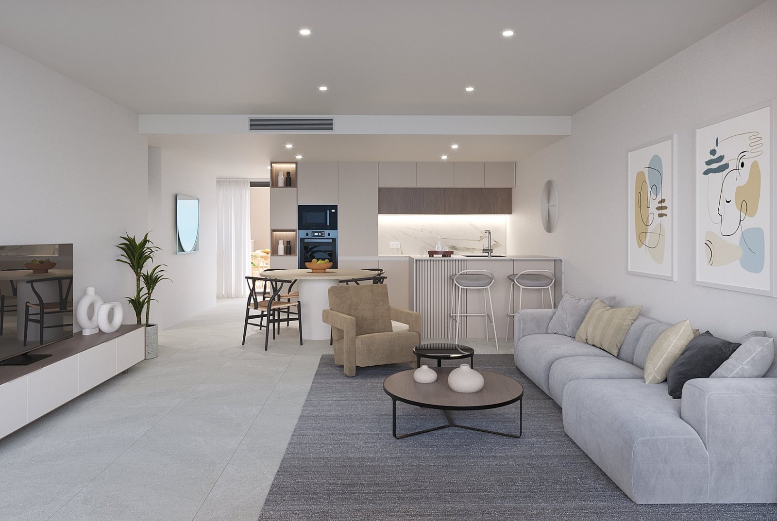 <p>Apartment with terrace provided with 2 Bedrooms and 2 Bathrooms, communal swimming pool and underground parking space with storage room. </p>