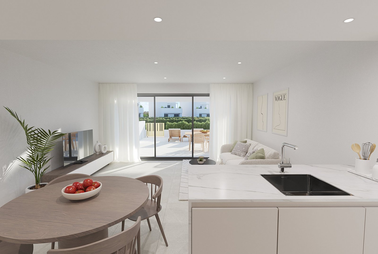 <p>Apartment with terrace provided with 2 Bedrooms and 2 Bathrooms, communal swimming pool and underground parking space with storage room. </p>