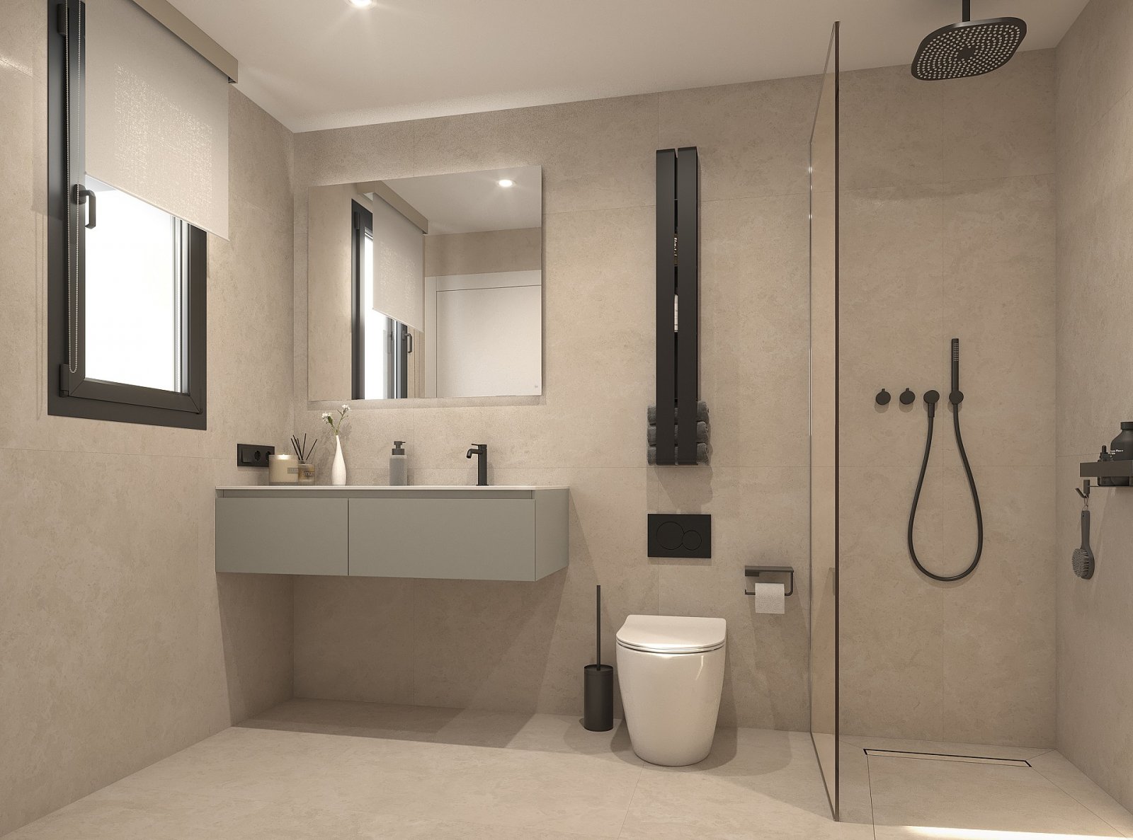 <p>Apartment with terrace provided with 2 Bedrooms and 2 Bathrooms, communal swimming pool and underground parking space. </p><p>The homes feature ...